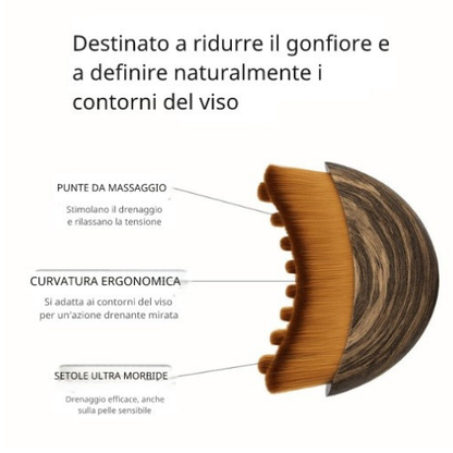 LunaSculpt – Spazzola per il drenaggio linfatico del viso
